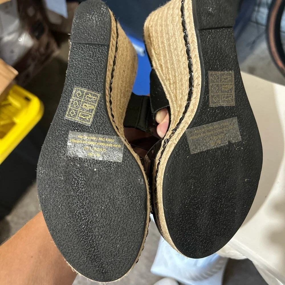 Karl Lagerfeld Black‎ Espadrille Slides